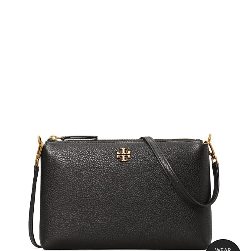 Tory Burch Kira Crossbody  Black Pebbled Leather Crossbody